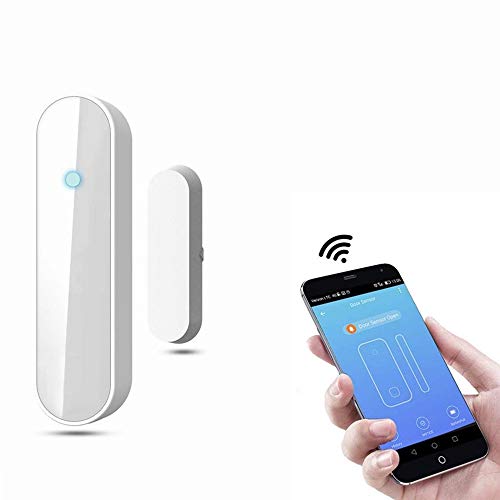 Calistouk Sensor de imán de puerta ventana detector magnético  inalámbrico WiFi inteligente para seguridad sistema de alarma aplicación de teléfono móvil (1)