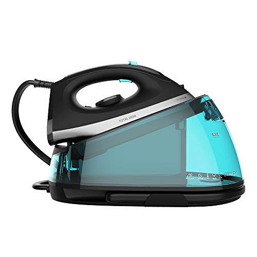 Cecotec Centro de Planchado Total Iron 7500 TurboSlim. 2700 W, 7 Bares de presión, Suela cerámica, Vapor Continuo 150 gr/min, Sistema antigoteo, depósito Agua de 2 litros