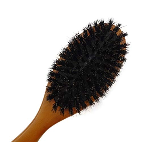 Cepillo para el Pelo Labra La Herramienta del Cepillo De Pelo Cepillo For El Pelo Natural Peine Antiestático del Pelo del Cuero Cabelludo Cepillo Plano Mango De Madera De Haya