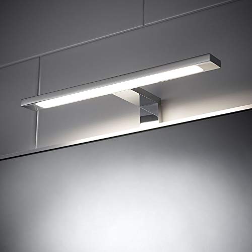 CGC Cromo LED Sobre espejo Imagen Baño Luz de pared Cornisa Lámpara IP44 300lm 6000K Blanco frío 4,5W 230V IP44