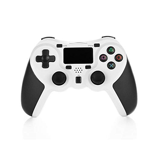 COOLEAD - Mando inalámbrico para Playstation 4, DualShock 4, color negro blanco Blanco