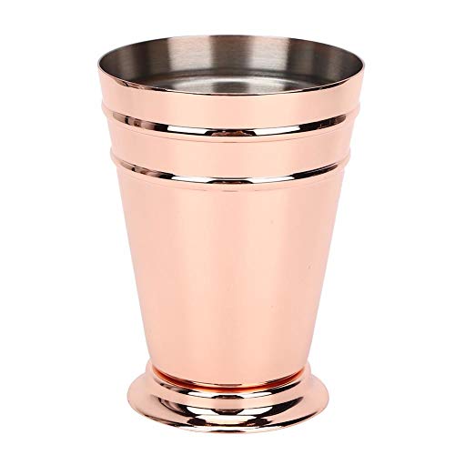 Copa de cóctel helado, 400 ml de acero inoxidable con forma de vástagos cónicos Boston Drink Shaker Mug con lijado Tecnología de trefilado para Mojito Mint Julep Bebidas mixtas para hombres (1#)