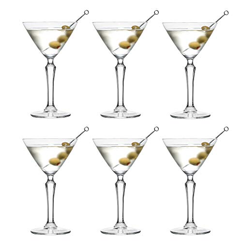 Copa de cóctel SPKSY Martini de Libbey – 190 ml / 19 cl - 6 unidades – Resistente al lavavajillas - Excelente para una fiesta de cóctel en casa