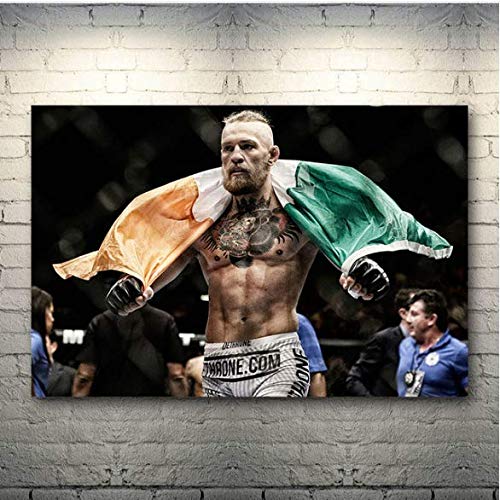 daerduotutu Póster de Arte de Pared Conor Mcgregor Cuadro Lienzo UFC Pintura de Boxeador Motivacional decoración del hogar A147 50 × 70CM sin Marco