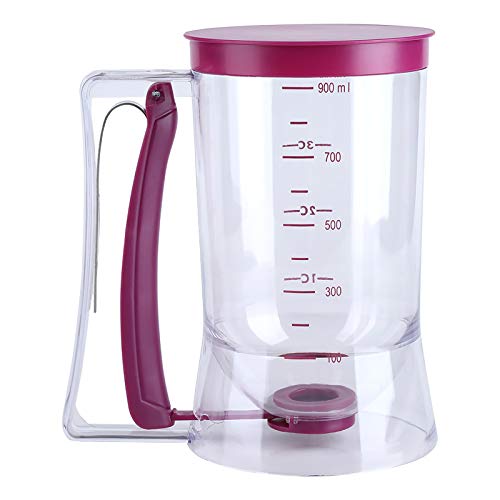 Dekaim Dispensador de Masa para Magdalenas, 900 ml Dispensador Manual de Masa para Magdalenas, panqueques, gofres, Taza medidora, Herramienta para Hornear de Cocina