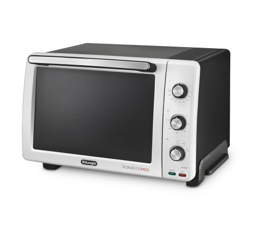 DeLonghi EO 2435 - Horno de convección, 2000 W, 24 l, color negro y blanco