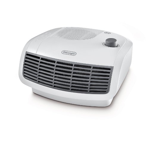 De'Longhi HTF3020 Calefactor termoventilador, habitaciones de hasta 60 m³, termostato regulable y de seguridad, 2000 W, Plastik, Blanco