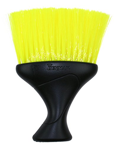 Denman D78 - Brocha para la nuca, color negro con cerdas amarillas