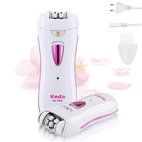 Depiladora Electrica, Depiladoras Mujeres Mini Depiladora Facial Depilacion Inalámbricas Depiladora de Recargables con Luz LED Suave Epiladoras para Axilas Corporales Barbilla Piernas Bikini