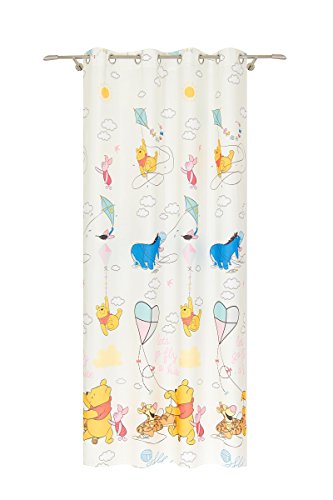 Disney PU Der Bär Cortina con ojetes, poliéster, Beige, 245 x 140 cm