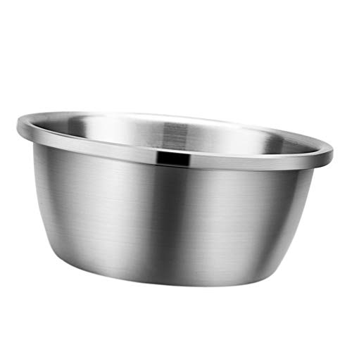 Doitool Recipiente de Acero Inoxidable para Servir Alimentos Cuenco de Metal Lavabo Multiusos Almacenamiento de Cocina Organizadores para Cocinar Hornear Lavado de Alimentos