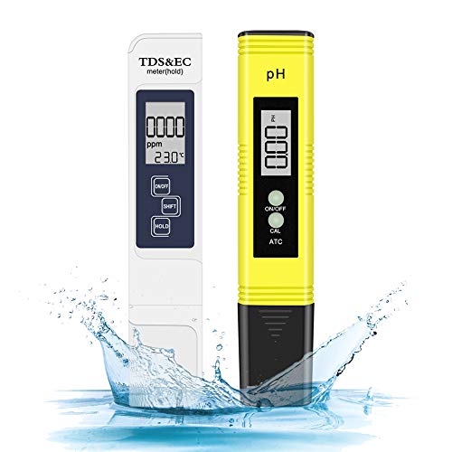 Eletorot Medidor de PH Medidor de Prueba de Calidad del Agua PH y TDS 4 en 1 Medidor tds para Acuarios Medidor ph Agua, Piscina, Jardín