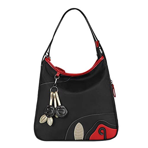 Eshow Bolsos Bandolera a Hombro para Mujeres Mochila Tela Oxford Negro Viaje Casual Escolares Shoppers Moda