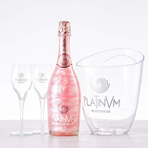 Espumoso Platinvm nº3 de Pétalos de Rosa y Naranja 750 ml. con cubitera y dos copas