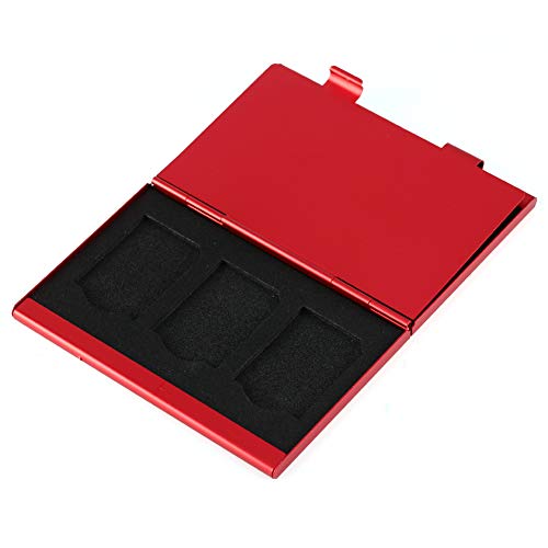 Estuche para Tarjetas de Memoria, Soporte para Tarjetas SD de tamaño Compacto, Aluminio de Calidad para Amantes de la fotografía Buen Accesorio Fácil Transporte y Almacenamiento Capacidad