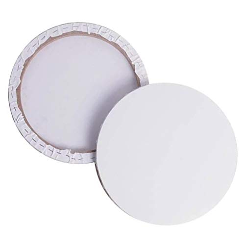 EXCEART 2 Piezas de Tableros de Lona de Madera para Pintar Artista Paneles de Lienzo Estirado para Acrílico Pintura Al Óleo Dibujo Decoraciones para El Hogar 20 Cm (Blanco)