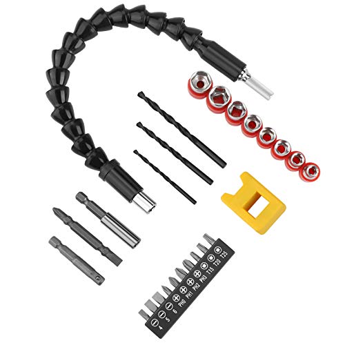 Extensor Flexible para Broca y Taladro con Conector Universal de 300 mm, Eje Flexible Taladro Accesorios Atornillador Electrico Destornillador Eje Universal Flexible Bits con Conector Hexagonal