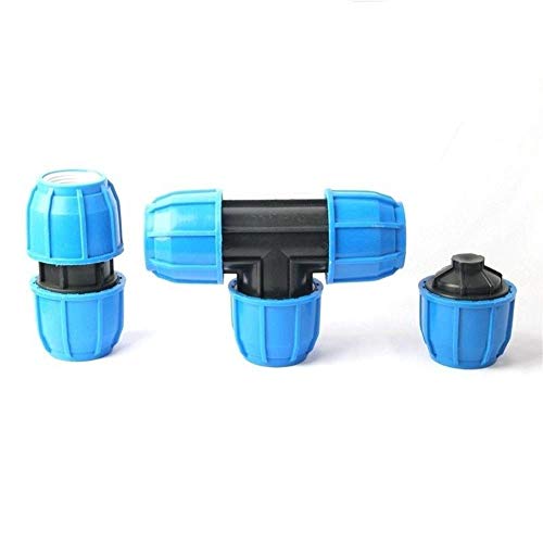 fdxcf Conector de Tubos de Plástico 63Mm Id de 2 Pulgadas Conector Rápido para Pvc Ppr Reparación de Tubos de Agua Tubo de Agua Pe, Adaptador de Manguera de Jardín de Pe,Conector Tee,Id 63Mm