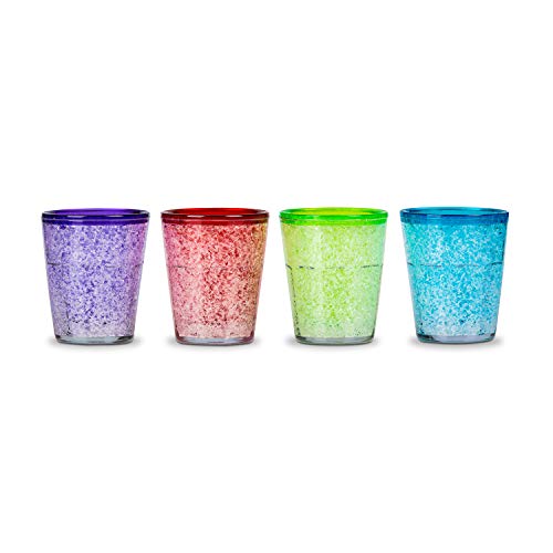 Froster Ice Shots, Juego de 4 vasos de chupito de vodka 50 ml para congelar, Regalo para hombre, Chupitos originales