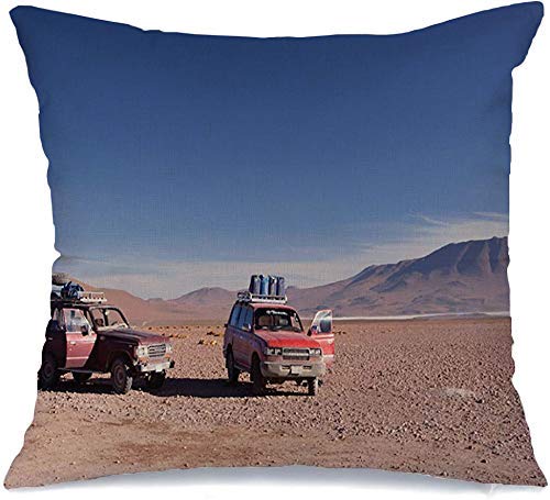 Funda de almohada a través del lago 4X4 Uyuni Off Bolivia Extreme Journey 20 de febrero de 2010 Pisos SUV Parques Naturaleza al aire libre Lanzamiento de Cómoda funda de cojín para silla de coche Sofá