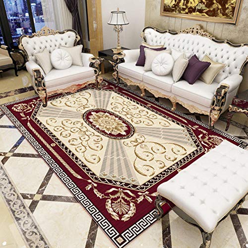 GHGD Alfombra De Sala De Estar Minimalista Moderna De 40X60Cm para El Hogar, Alfombra De Mesa De Centro Europea Clásica, Alfombra para Dormitorio, Alfombra Completa Personalizada