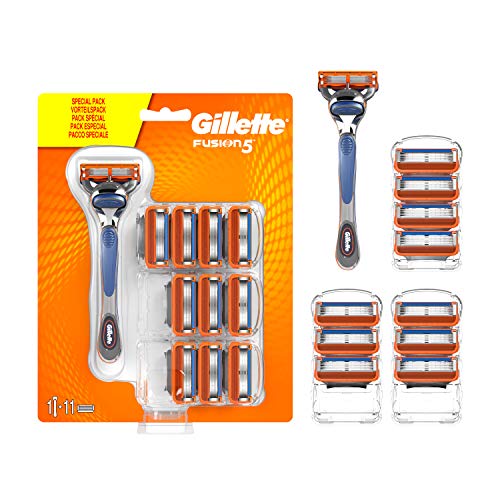 Gillette Fusion 5 Maquinilla de Afeitar Hombre + Cuchillas de Recambio, Regalos Originales para Hombre