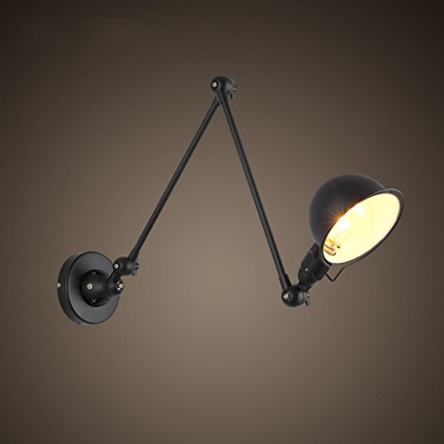 GKJ Retro farola lámpara de pie, lámpara de pared, Loft industry 90 cm E27 conjunto regulable, lámpara de noche, LED LED