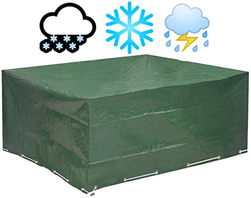 Glorytec Funda Muebles Jardin 250x210x90 - Funda Mesa Jardin de Agua, Protege contra el Viento y Las Condiciones climáticas