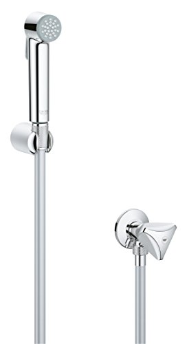 Grohe 27 514 001 Conjunto de Ducha 1 Jet con Soporte, Cromo (Chrome), Flexo de 1250 mm