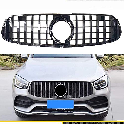 HCJGZ Parachoques Delantero GTR GT GT R Grill Adecuado para Mercedes Benz GLC Class W253 X253 GLC200 GLC250 GLC300 GLC450 GLC63 GLC Coupé 2020+ sin Logo, Negro