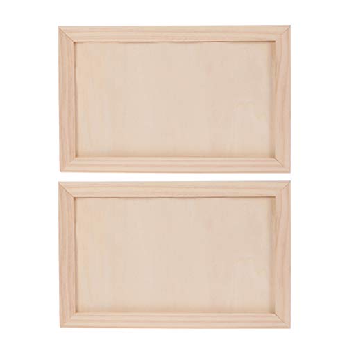 Healifty 2 Piezas Tablero de Pintura de Madera Abedul Tableros de Panel de Cuna de Madera Lienzo de Madera Artesanía Artistas Suministros para Manualidades Pintura (Tamaño L)