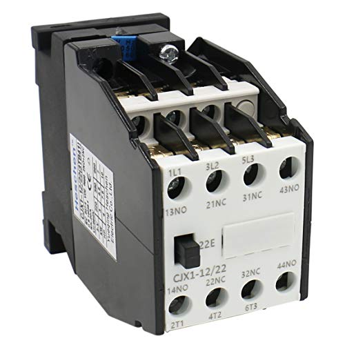 Heschen Contactor AC CJX1-12/22 220V 50/60Hz Bobina 3P 3 polos 2NO+2NC 380V 20A 5.5KW