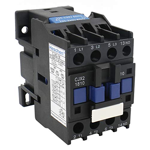 Heschen Contactor AC CJX2-1810 220V 50/60Hz Bobina 3P 3 polos normalmente abierto Ie 18A Ue 380V