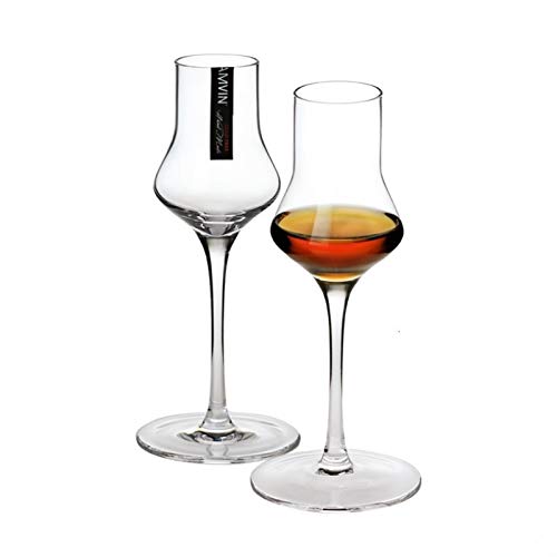 HSIOVE Niche Mezclado Whisky degustación Vidrio Copa Sommelier Whisky Ron Licor Cristal Vino Taza Fragancia-huele Vino snifer Vaso (Capacity : 90ml, Color : 2 Pieces Glass)