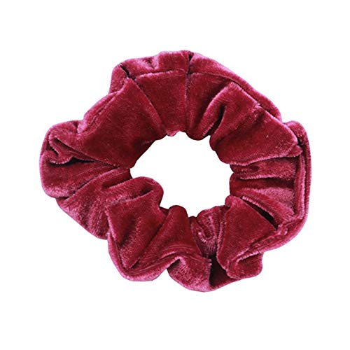 HUANGRONG Scrunchies Cuerda 2pc Moda Suave Terciopelo Raso elástico Grande Pelo for Las Mujeres Chicas Dulces Bandas del Pelo sólido Corbatas Gum Accesorios Cabello Girl (Color : Velvet 3)