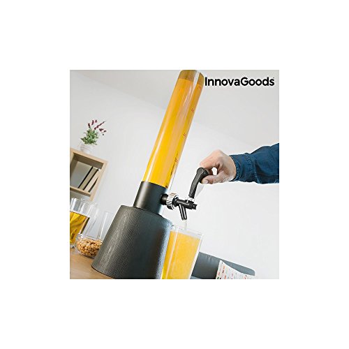 InnovaGoods Tower Dispensador de Cerveza, PMMA, Negro, 19x19x85 cm