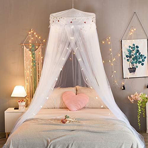 Dosel para cama de bebé, dosel de cuna, dosel para colgar, red  antimosquitos de princesa príncipe, decoración para cama y dormitorio  (color blanco) : : Bebé