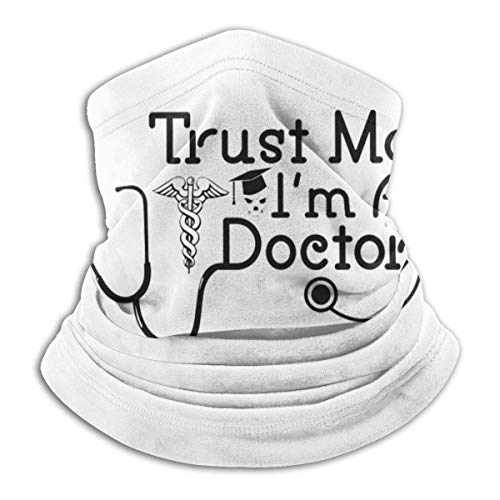 jhgfd7523 Trust Me I'm A Doctor Balaclava Bandanas Boys and Girls Free UV Graphics Neck Gaiter Warmer Protective Printed Cap Beanie Headband Neck Gaiter Tube Black