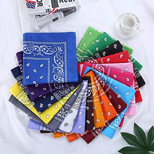 KADIS Bandana Rock Cool Girls Accesorios para el Cabello   Bufanda Cuadrada Pañuelos Femeninos Moda Mujer Bufanda Protectora Bufanda de Cabeza de Banda, Colores aleatorios, 55x55cm