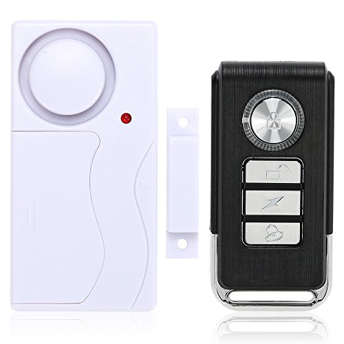 KKmoon Alarma de Puerta Sensor Magnético Inalámbrico Control Remoto Detector Ventana Seguridad para Hogar