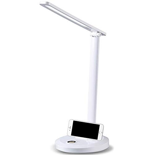 Lámpara Escritorio LED,Lámparas de Mesa USB Recargable Regulable, 3000mAh Plegable Luz Lámpara Escritorio,3 Modos, Control Táctil, para dormitorio, oficina, colegio,Cuidado de ojos