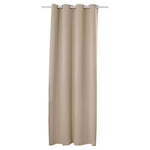 Laneetal Cortinas Opacas Doble Cara Grueso Suaves Evitar Rayos UV la Luz Proteccion Privacidad con Ojales para Salon Cocina Habitacion 1 Pieza 135x225cm Color Arena