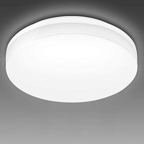 LE 24W Lámpara LED de Techo 2400LM 5000k Equivalente a 200W Lámpara Incandescente Plafón LED de Baño Impermeable IP54 Blanco Frío Luz de Techo para Sala de Estar, Cocina, Balcón, Pasillo, Baño