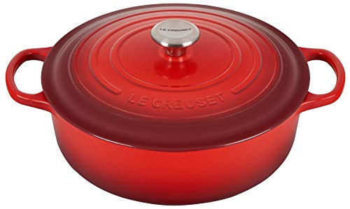 LE CREUSET 21179300602430 Gourmet – Cazuela Signature 30 cm, Color Rojo