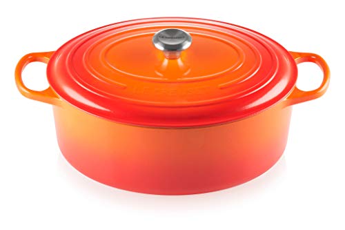 Le Creuset Colección Signature Hierro Fundido Cacerola Oval, Naranja (Volcánico)