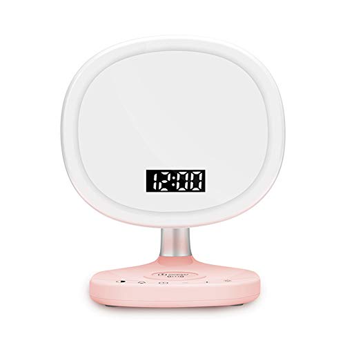 Li-lamp Reloj Despertador electrónico, silencioso Junto a la Cama, teléfono Inteligente multifunción, Cargador inalámbrico, luz Nocturna, luz de Relleno, Maquillaje, Espejo, Adornos