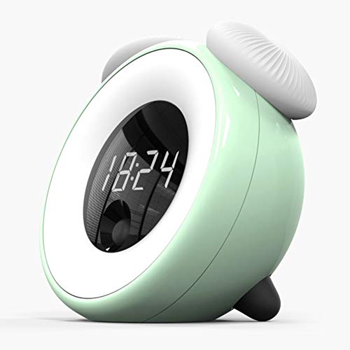 Li-lamp Reloj Despertador pequeño, Control de luz LED Luz de la Noche Inducción Hongo Luz de Mesa Reloj de sobremesa Inteligente Mesita de Noche Estudiante Reloj de atenuación Táctil (Estilo : Do)