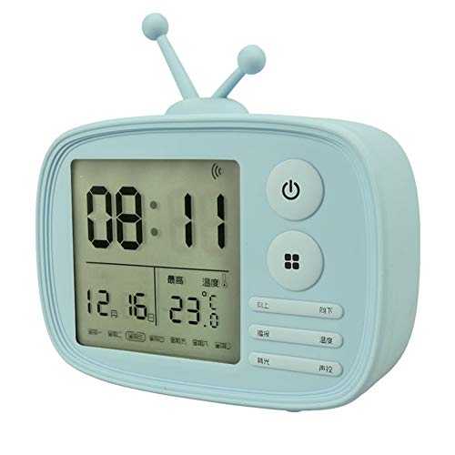 Li-lamp Reloj Despertador pequeño, Reloj de Escritorio electrónico, Recargable, Lindo, Dormitorio, Estudiante, Multifuncional, Inteligente, luz de la Noche, Reloj (Estilo : Do)