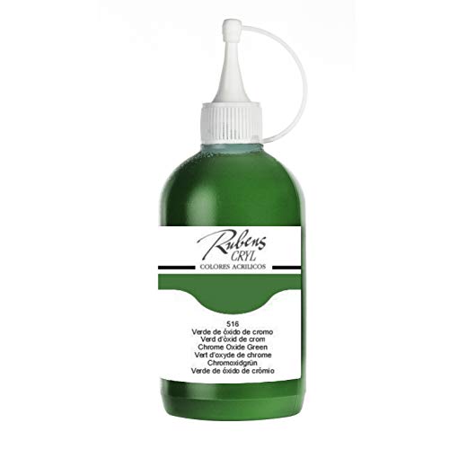 Lienzos Levante 0120422516 Rubens Cryl Pintura Acrílica, 516-Verde Óxido de Cromo, Envase 250 ML