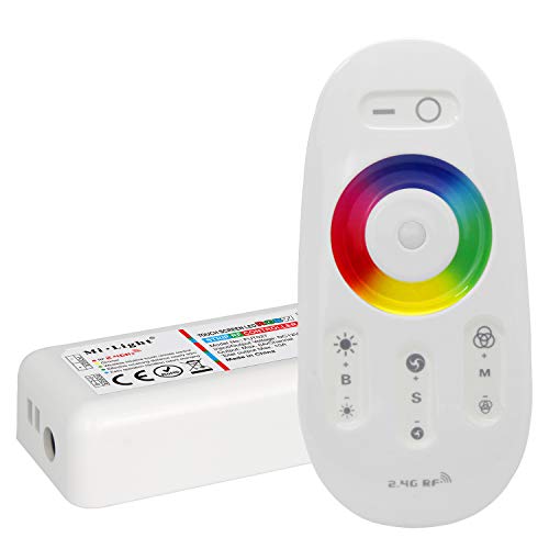 LIGHTEU®, télécommande LED 2,4 GHz et contrôleur RF pour les bandes LED RGBW (RGB + blanc), Milight Miboxer fut027